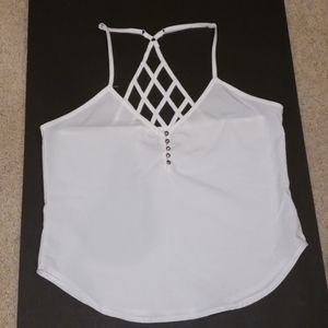 White Strappy Tank
